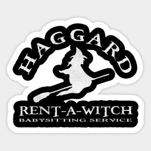 Haggard Witch Babysitting Distressed Sticker